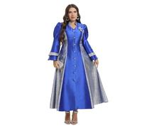 LIVOSAZ Renaissance Dresses for Women Costume Fairy Renaissance Dress Button Down Ball Gown Medieval Irish Peasant Dress, Royal Blue, 8