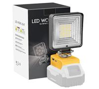 LIVOWALNY Cordless Flood Light for Dewalt 20v Max, 27W 2700LM Battery Light for Dewalt 20v Tools in Camping, Outdoor Lighting (Battery Not Included)