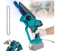 LIVOWALNY Mini Chainsaw Cordless 6 Inch, Brushless Electric Chainsaw for Makita 18V Battery, 1200W Powerful Electric Chainsaw, Portable Handheld Chainsaw for Cutting Wood and Trimming, No Battery