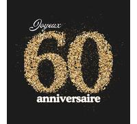 Livre d’or 60 ans : 50 pages blanches à remplir - Format carré 21,59 x 21,59 cm - Album souvenir d’anniversaire : Pour écrire des messages, coller des photos et garder un souvenir unique des 60 ans