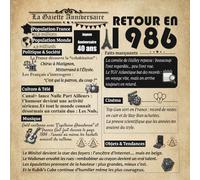 Livre d’Or Anniversaire 40 Ans - Rétrospective 1986 | La Gazette Anniversaire | Format Carré 21×21 cm: Édition spéciale 40 ans - Couverture vintage ... originale pour homme ou femme né(e) en 1986