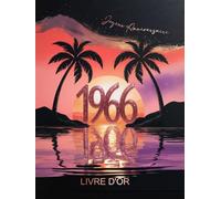Livre d’or d’Anniversaire 60 Ans - Édition Luxe avec Palmiers et Coucher de Soleil, 120 Pages pour Souvenirs et Messages