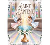 Livre d’Or de mon Baptême - Édition Exclusive: Album de Souvenirs de Luxe pour Petit Garçon Grand Format 8,25 x 11 pouces Pour les Vœux, Bénédictions et Photos Design Élégant Bleu