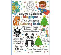 Livre de coloriage : coloring book: 40 illustrations for relaxation, Christmas theme, heroes, and animals :40 illustrations pour la relaxation, le thème de Noël, les héros et les animaux