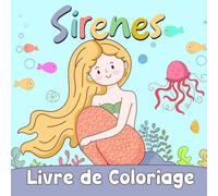 livre de coloriage de Sirènes pour les enfants de 4 a 8 ans