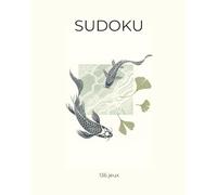 Livre de Sudoku Japonais Minimaliste: 136 grilles de Sudoku classiques pour adultes | Grand format 20x25 cm | Design inspiré du Japon | Poisson | Livre d’énigmes élégant avec solutions