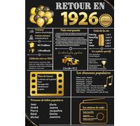 LIVRE D'OR ANNIVERSAIRE 1926 | Journal affiche Retour en 1926 | FORMAT A4 21 X 29,7 CM | 120 PAGES BLANCHES VIERGES