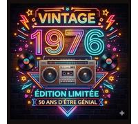 Livre d'or anniversaire 50 ans thème retro neon vintage style des années fin 70s: 120 pages blanches vierges/ Format carré 21 cm x 21 cm