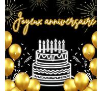 Livre d'Or Anniversaire | Souvenir | Fête | Thème Noir et Or | Homme et Femme | 100 pages | Personnalisable: livre d'or de mon anniversaire