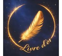 Livre d'Or: Bleu et Or Plume- Mariage, PACS, Fiançailles, Noces, Anniversaire, Baptême, Communion, Baby Shower, EVJF, EVG, Retraite, Mutation, Fête et ... photos et félicitations des invités.