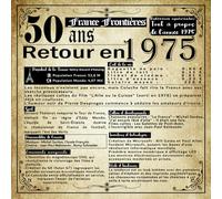 Livre d'or d'anniversaire 50 ans rétrospective de l'année 1975: 120 pages blanches vierges / Format carré 21 cm / Couverture souple