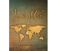 Livre d'Or: Voyage Doré - look vintage | couverture rigide | grand format A4 | 100 pages vierges à remplir | mariage thème voyage | carte du monde or | avion en papier | look élégant, épuré et chic