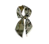 Livrerpi 59” Head Scarf Hair Neck Scarves For Women Purse Bag Scarfs For Handbags Silky Long Thin Satin Headscarf Fashion Green Plant Leaf 60