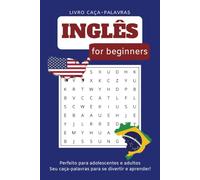Livro Caça-palavras Inglês for beginners: Caça-palavras de palavras em inglês para iniciantes, ingles básico e mais | tamanho A5, 110 páginas | + 50 jogos ... ótimo para feriados, férias e tempo livre
