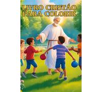 Livro com desenhos infantis para colorir tema cristão
