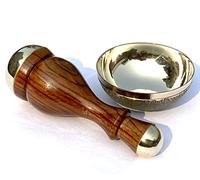 Livronic® Bronze Kansa Natural Vatki Cup or Kansa Wand Ayurvedic Detox Foot Massager Relaxation and Deep Cleaning Ancient Indian Technique Ayurvedic Kansa Vatki Foot Massager (Set of 1)