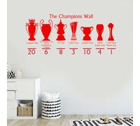 Livrpool The Champions Wall Sticker | Vinyl Decal | Football Wall Sticker | Football Decor Gift | Soccer Champions Wall Decal (W70xH30cm)