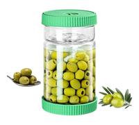LIVSGNISTA Upgraded 40oz Glass Pickle Jar with Time Tracker-Pickle Container with Strainer Flip Leak-Proof,Auto Venting,Easy Clean Design Hourglass Pickle Juice Separator-Safer for Fermenting Food