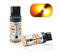LivTee 7440 W21W WY21W LED Turn Signal Light Blinker Bulbs - Error Free Canbus - Anti Hyper Flash, Amber Yellow