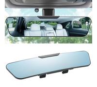 LivTee Anti Glare Rear View Mirror 12.4''(312mm), Wide Angle Panoramic Convex Curve Rearview Mirror Clip on Original Mirror to Eliminate Blind Spot and Antiglare for Cars SUV Trucks