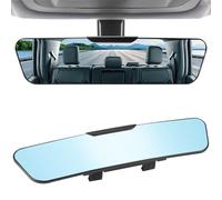 LivTee Anti Glare Rear View Mirror 12.4''(312mm), Wide Angle Panoramic Convex Curve Rearview Mirror Clip on Original Mirror to Eliminate Blind Spot and Antiglare for Cars SUV Trucks