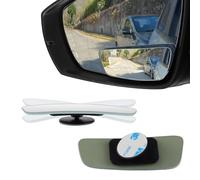 LivTee Blind Spot Mirror, Rectangular Shaped HD Glass Frameless Convex Rear View Mirror with wide angle Adjustable Stick for Cars SUV and Trucks, Pack of 2