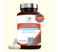 LivUltra Liver Support Supplement Complex 1780mg - 180 Vegan Caps | Advanced Botanical Support with Turmeric, Dandelion, Zinc & Vitamins C & D3 | 2-Month Supply