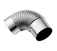 LIVZFRLZ 90° Elbow Pipe 11cm, 1Pcs Stainless Steel 90 Degree Elbow Chimney Liner Bend Flue Stove Pipe Outdoor Bend