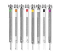 Livzikaroa 8 Pcs Watch Screwdriver Set, 0.6 Mm to 2.0 Mm Precision Flathead Screwdrivers, Small Repair Tools for Watches Glasses Jewellery and Electronics