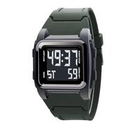 LIWEARE Casual Sport Watch Vintage Digital Watch 50M Waterproof Sports Watch Stopwatch Calendar Luminous Digital Watch with Alarm Clock, Green