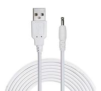 Liwinting 1.5m/4.92ft USB Type A to DC 3.5 mm x 1.35 mm 5V DC Barrel Jack Power Cable Connector for Tablet PC, Computer Power Cable,Routers,Monitors,LED Lights Small Electronics and Devices - White