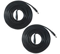 Liwinting 2pcs 2m/6.56ft DC Power Extension Cable 1.35mm / 3.5mm Male to Female Jack DC Power Cord Extension Cable for Cameras, Power Adapter, Parking Reverse Camera, Wireless IP Camera - Black