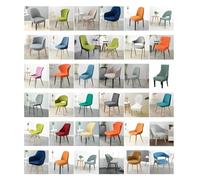 LIWLLIUA Customize Stretch Dining Room Chair Cover Set of 2/4 Curved Round Back,Irregular Swivel Dining Chair Bar Stool Slipcover with Arms Modern Kitchen Chair Protector