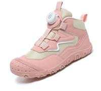 LIWLLIUA Kids High Top Barefoot Shoes Boys Girls Minimalist Sneakers Lightweight Comfort Zero Drop Shoes Toddler Little Big Kid,A05 Pink,13.5 UK