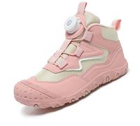 LIWLLIUA Kids High Top Barefoot Shoes Boys Girls Minimalist Sneakers Lightweight Comfort Zero Drop Shoes Toddler Little Big Kid,A05 Pink,11.5 UK