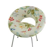 LIWLLIUA Swivel Bar Stool Chair Covers, Hollow Backrest Stretch Chair Cover Slipcovers for Round Curved Back Vanity Chairs Bar Stools, Washable Kitchen Chair Slipcovers,Spring Breeze B,4pcs
