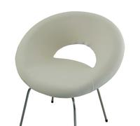 LIWLLIUA Swivel Bar Stool Chair Covers, Hollow Backrest Stretch Chair Cover Slipcovers for Round Curved Back Vanity Chairs Bar Stools, Washable Kitchen Chair Slipcovers,Off White B,4pcs