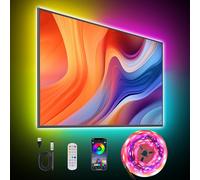 Liwqolx Led Strip Light 3 m, Chasing Effect RGBIC Dream Color, 30Leds/M for 45-65 inch TV, PC Backlights, Remote Bluetooth APP Control Strip Lights USB Powered for Room Xmas Decor