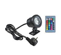 Lixada 10 W RGB LED Pool Light Diving Lamp with Remote Control 16 Colours 4 Light Effects IP65 Waterproof Design for Pool Aquarium Fountain Halloween Christmas Festival Wedding Function