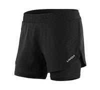 Lixada 2 in 1 Running Shorts for Women Quick Dry Breathable Active Workout Shorts
