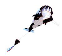 Lixada 3D children adults kites Giant frameless soft parafoil giant whale kite, single line kite Best large beach kite, 120 * 215cm, with storage bag