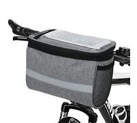 Lixada Bicycle Front Bag, MTB Bicycle Handlebar Bag Basket Bag Cooler Bag Reflective Strip