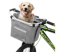 Lixada Bicycle Handlebar Basket Waterproof Bike Front Hanging-Basket Folding Bike Handlebar Carrier Frame Bag