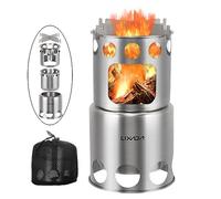 Lixada Camping Stove Stainless Steel Lightweight Wood Stove Alcohol Stove Burner for Portable Outdoor Camping Cooking Picnic BBQ