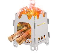 Lixada Camping Stove Wood Burning Stoves Portable Backpacking Stove Folding Lightweight Titanium Alcohol Stove for Outdoor Camping Hiking Hunting Picnic BBQ