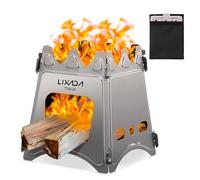 Lixada Camping Wood Stove Portable Wood Burning Stove Lightweight Alcohol Stove for Outdoor Cooking Backpacking Hiking Traveling (Titanium/Stainless Steel)