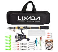 Lixada Fishing Kit: Carbon Fiber Telescopic Rod & Reel Combo - Spinning Reel, Saltwater & Freshwater Accessories