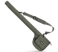 Lixada Fly Fishing Rod Case,Portable Fishing Tackle Bag,Canvas Fishing Pole Storage Bag Fly Rods Reels Durable Carry Case