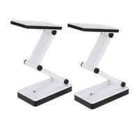 Lixada Foldable LED Desk Lamp Portable LED Table Lamp Folding Light Sensitive Touch Control 3 Levels Adjustable Brightness Battery and USB Powered for Travel Studing Home Office School(2 Packs)