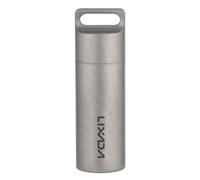 Lixada Keychain Pill Holder Titanium Small Pill Organizer Waterproof Mini Pill Case Portable Travel Pill Container for Purse, Pocket Pill Box Pill Fob Medicine Bottle for Outdoor Camping Hiking